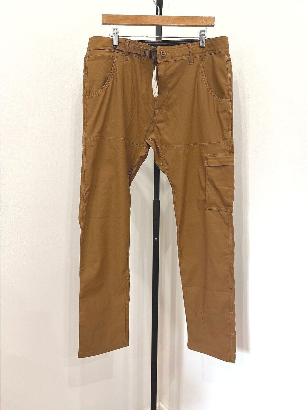 prAna Stretch Zion Slim Pant II Tapered Leg Slim Fit Pants Size 42x30 Sepia